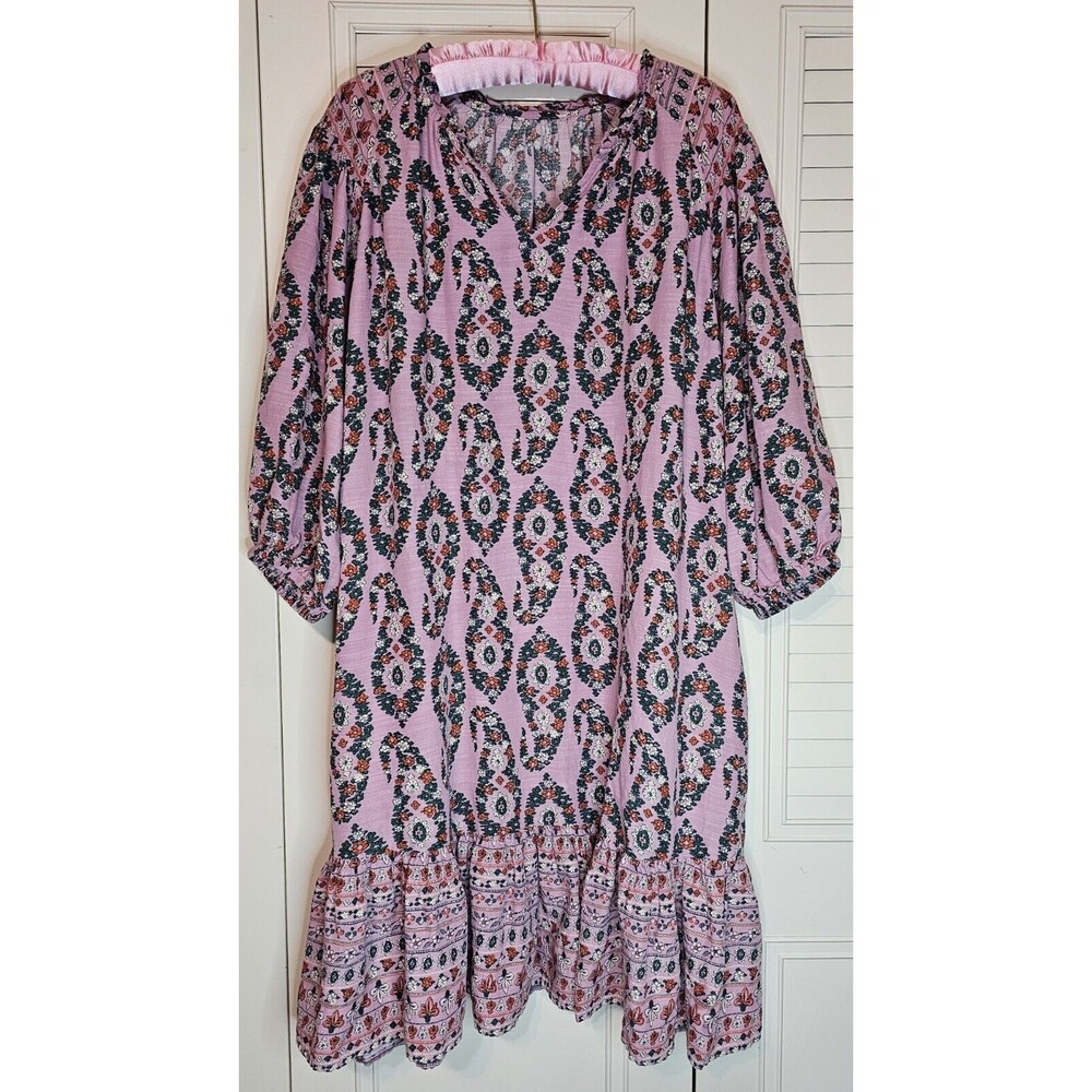 Womens Knox Rose Medium Peasant Boho Tunic Dress Top